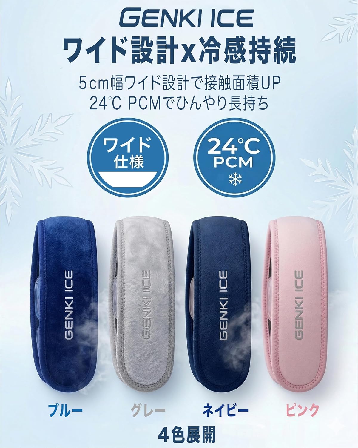 GENKI ICE ネッククーラー 【2026ワイドモデル】24℃ PCM 首 冷やす 首