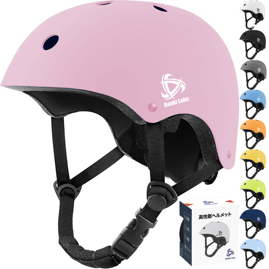自転車ヘルメット CE安全規格 子供大人兼用 (ピンク)